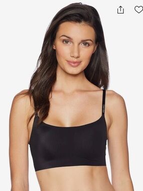 Calvin Klein Invisibles Adjustable Strap Bralette, black, large
